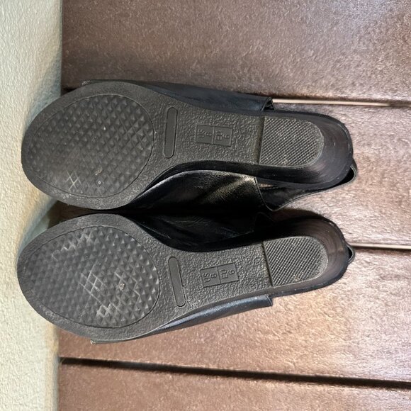 AEROSOLES Sunplush Shootie Wedges Sandals Black - 8 - Picture 11 of 12